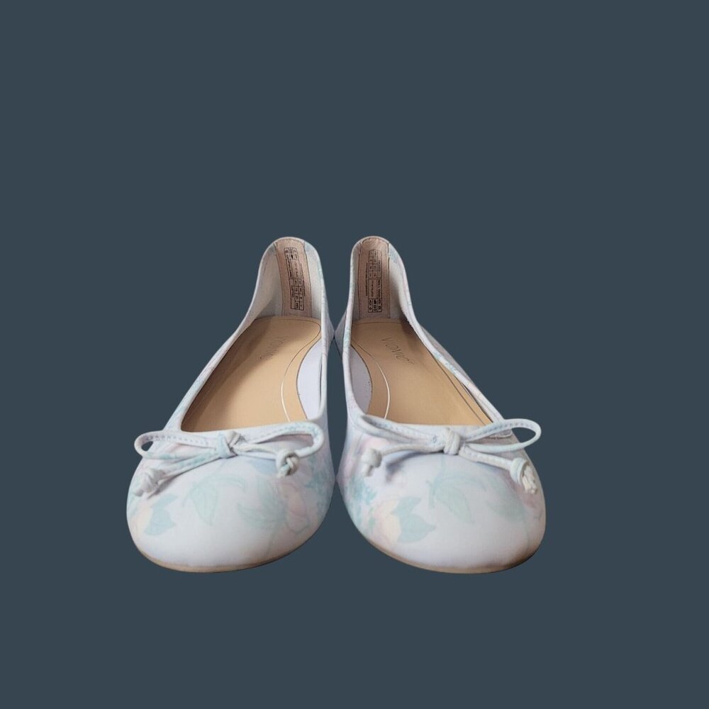 Vionic Callisto Womens Floral/Botanical Leather Flats Size 7 Pale Blue Orthaheel - Picture 9 of 15